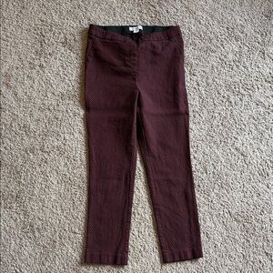 Liz Claiborne Maroon Geometric Pants